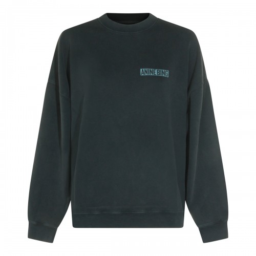 BLACK COTTON SWEATSHIRT