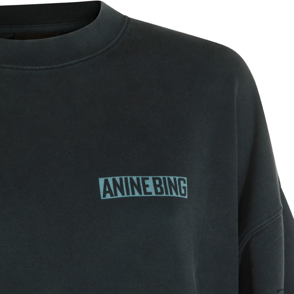 BLACK COTTON SWEATSHIRT