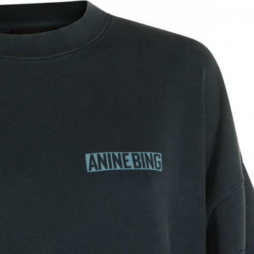 BLACK COTTON SWEATSHIRT