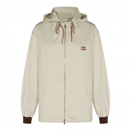 WHITE COTTON CASUAL JACKET