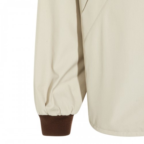 WHITE COTTON CASUAL JACKET