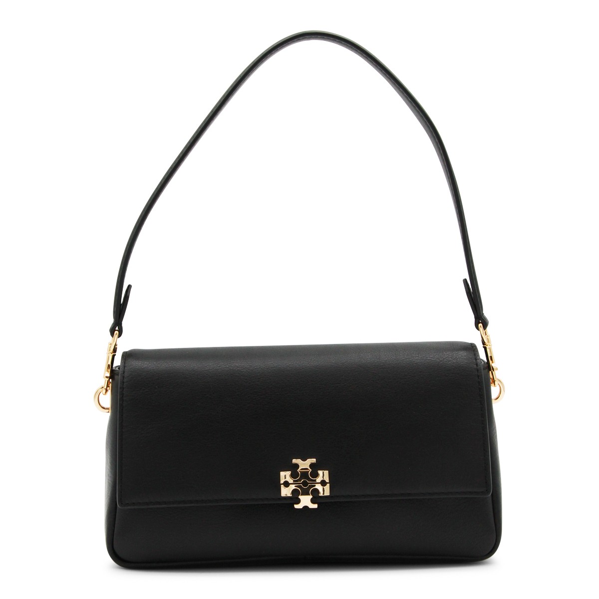 BLACK LEATHER SHOULDER BAG