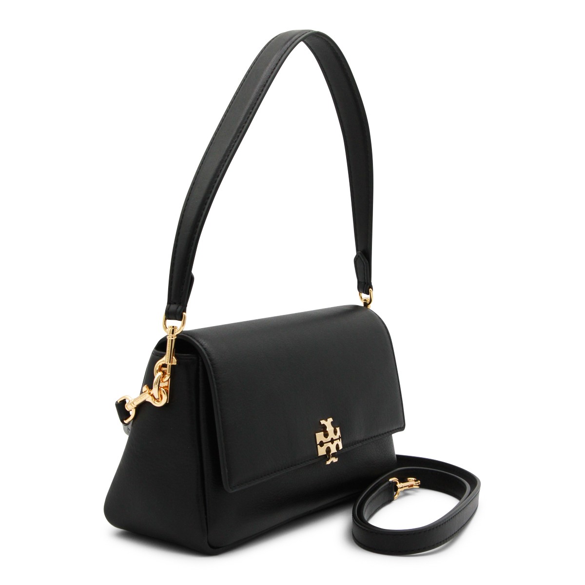 BLACK LEATHER SHOULDER BAG
