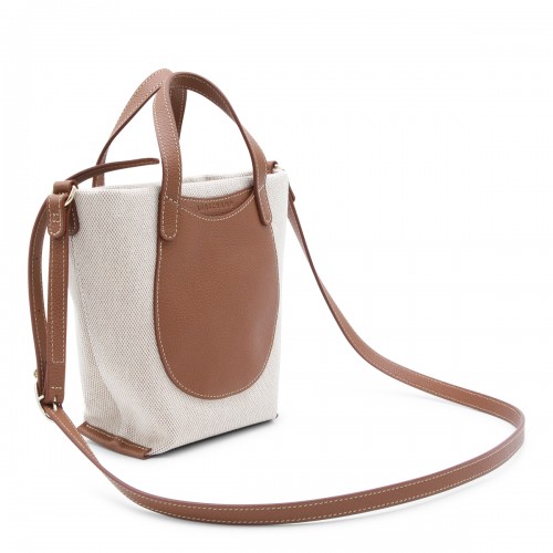 CARAMEL CANVAS CROSSBODY BAG