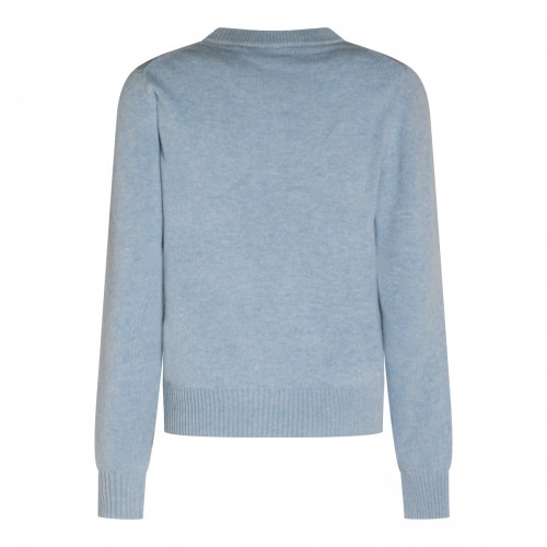 LIGHT BLUE WOOL KNITWEAR
