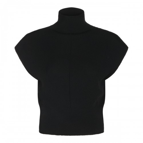 BLACK WOOL KNITWEAR
