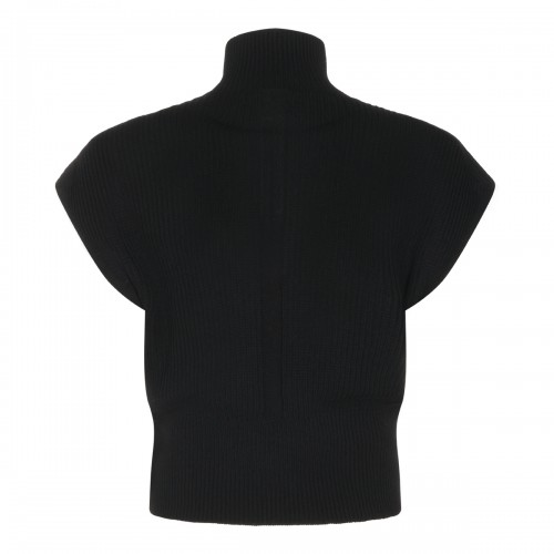 BLACK WOOL KNITWEAR