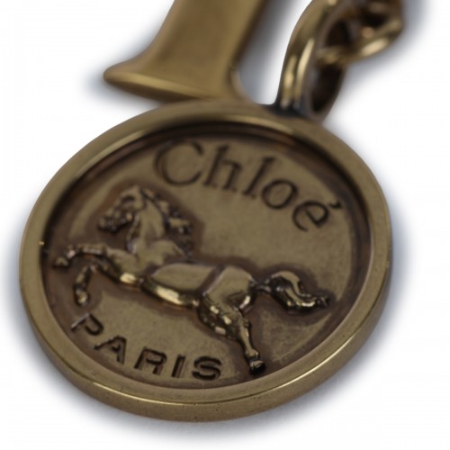 GOLDEN BROWN METAL KEY RING 2