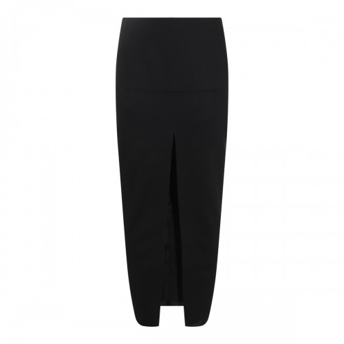 BLACK WOOL SKIRT