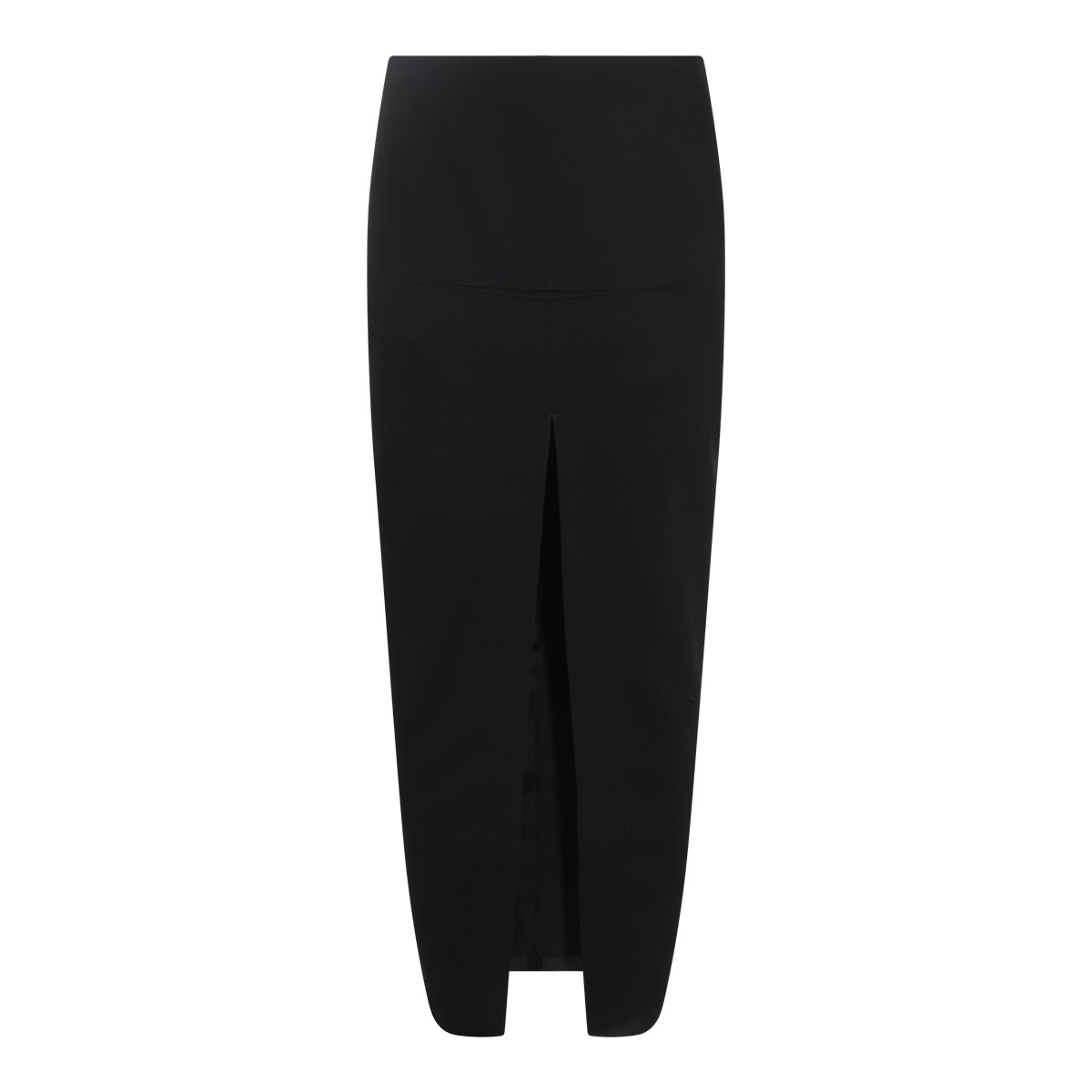 BLACK WOOL SKIRT