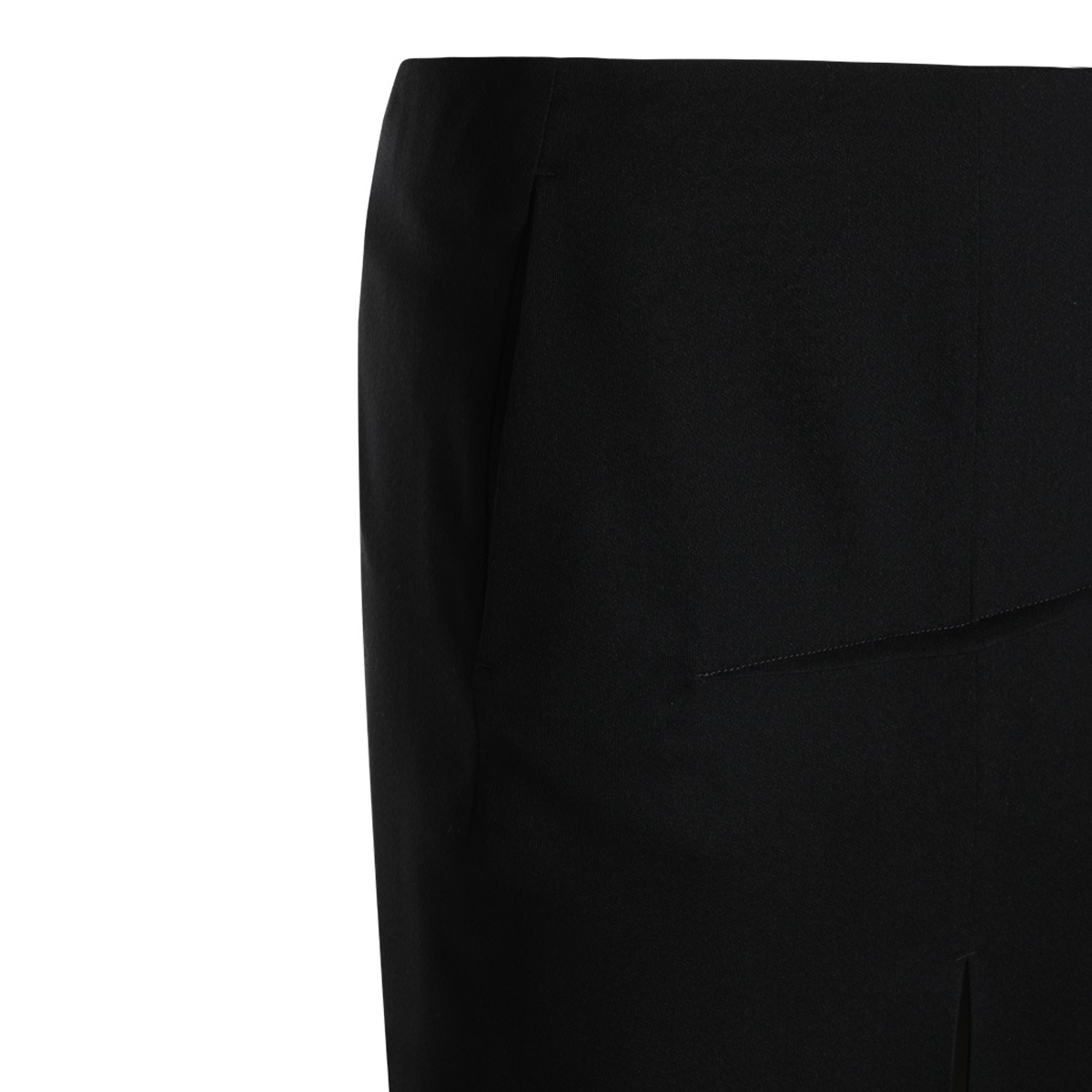 BLACK WOOL SKIRT