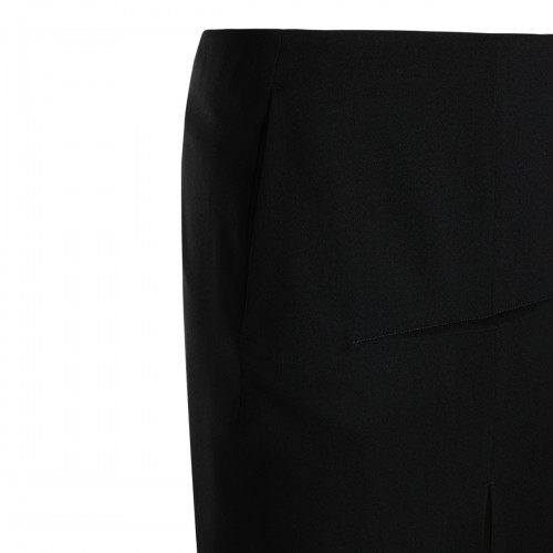 BLACK WOOL SKIRT