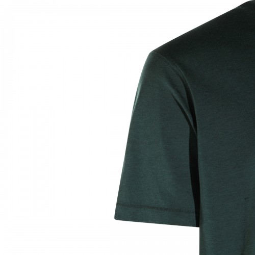 DARK GREEN COTTON T-SHIRT