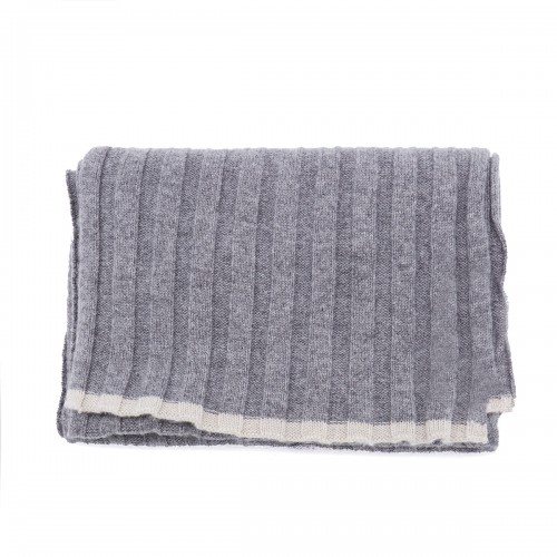 GREY WOOL SCARF
