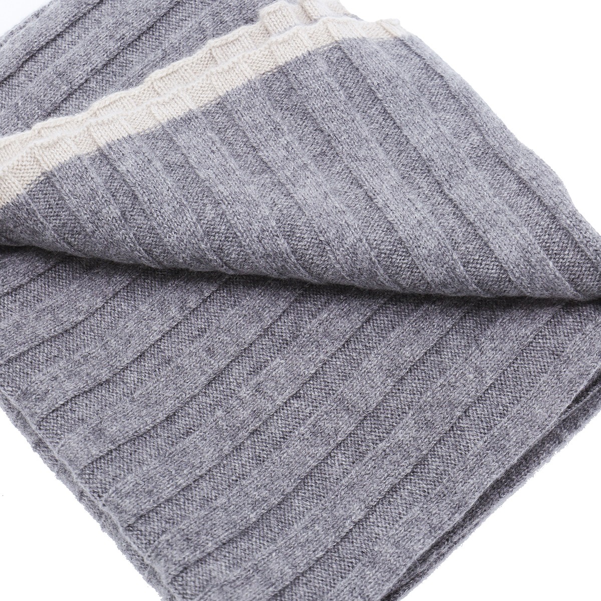 GREY WOOL SCARF
