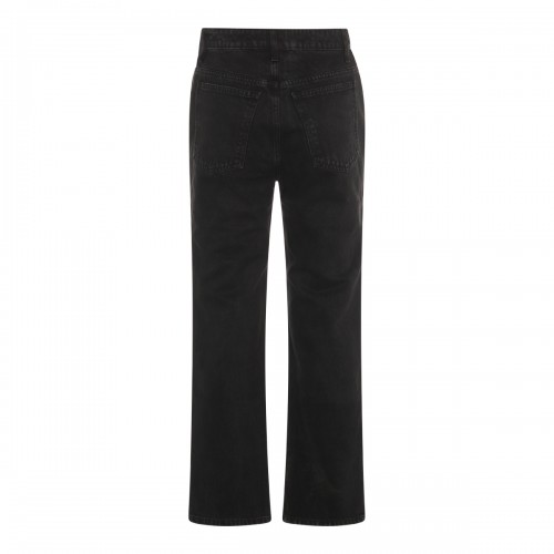 BLACK COTTON DENIM JEANS 2