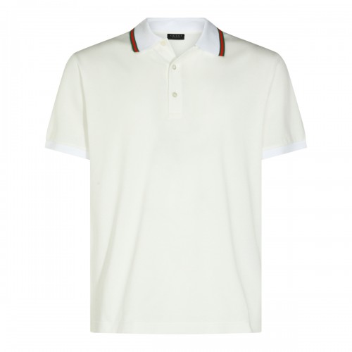 WHITE COTTON POLO SHIRT