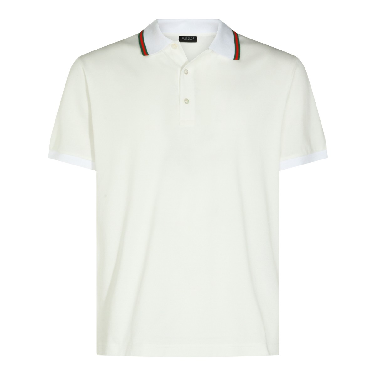 WHITE COTTON POLO SHIRT