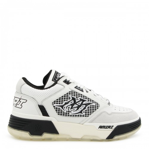 WHITE AND BLACK LEATHER MA-94 SNEAKERS