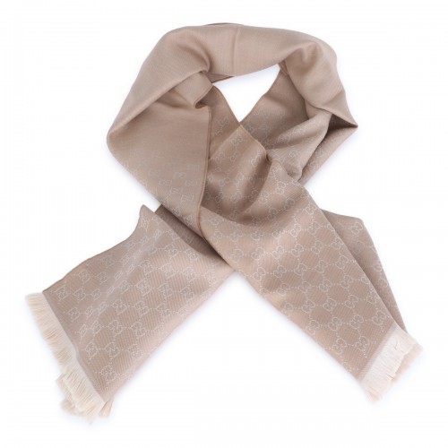 BEIGE WOOL SCARF 2