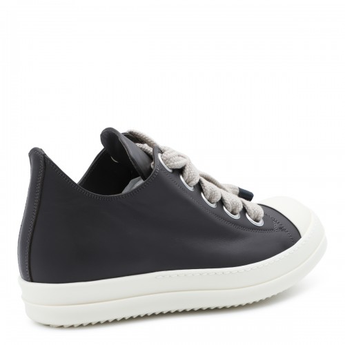 BLACK AND WHITE LEATHER JUMBOLACE SNEAKERS
