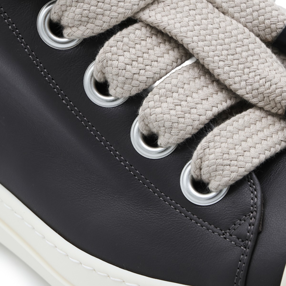 BLACK AND WHITE LEATHER JUMBOLACE...