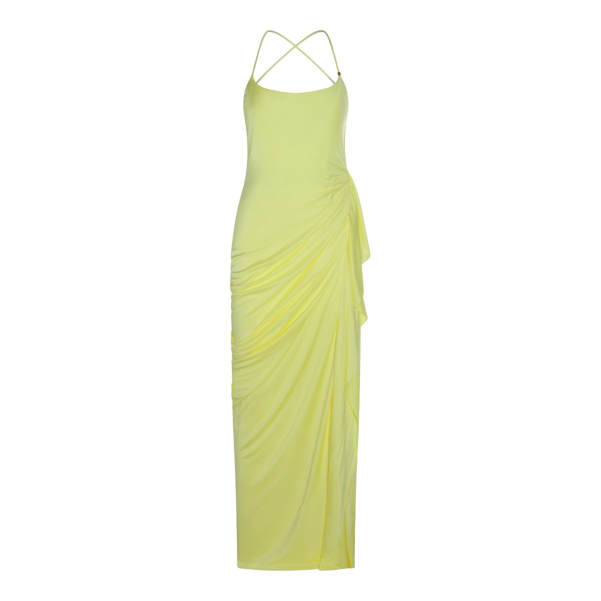 YELLOW VISCOSE DRESS