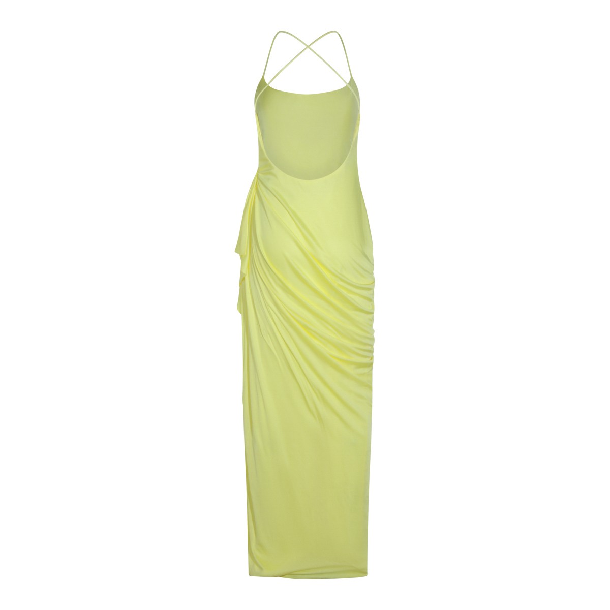 YELLOW VISCOSE DRESS