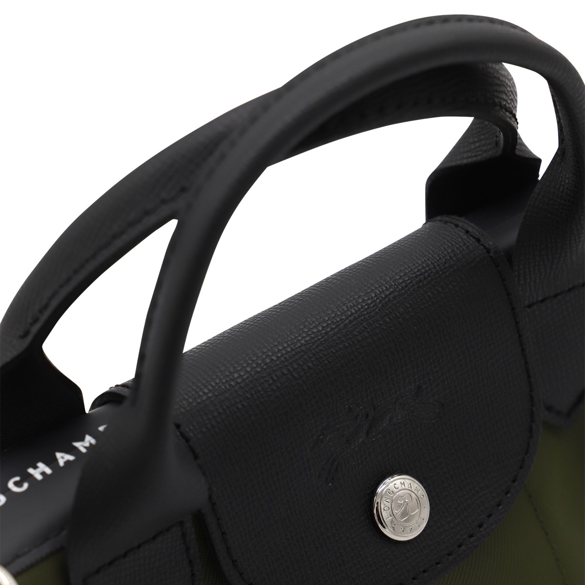 GREEN LEATHER LE PLIAGE XTRA XS TOTE