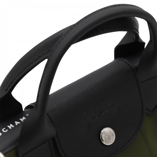 GREEN LEATHER LE PLIAGE XTRA XS TOTE