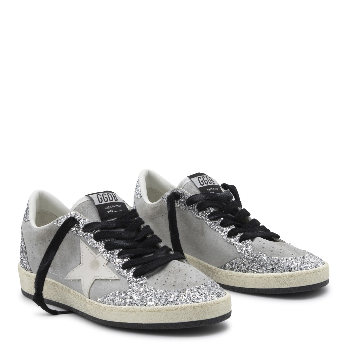 GREY LEATHER BALLSTAR SNEAKERS