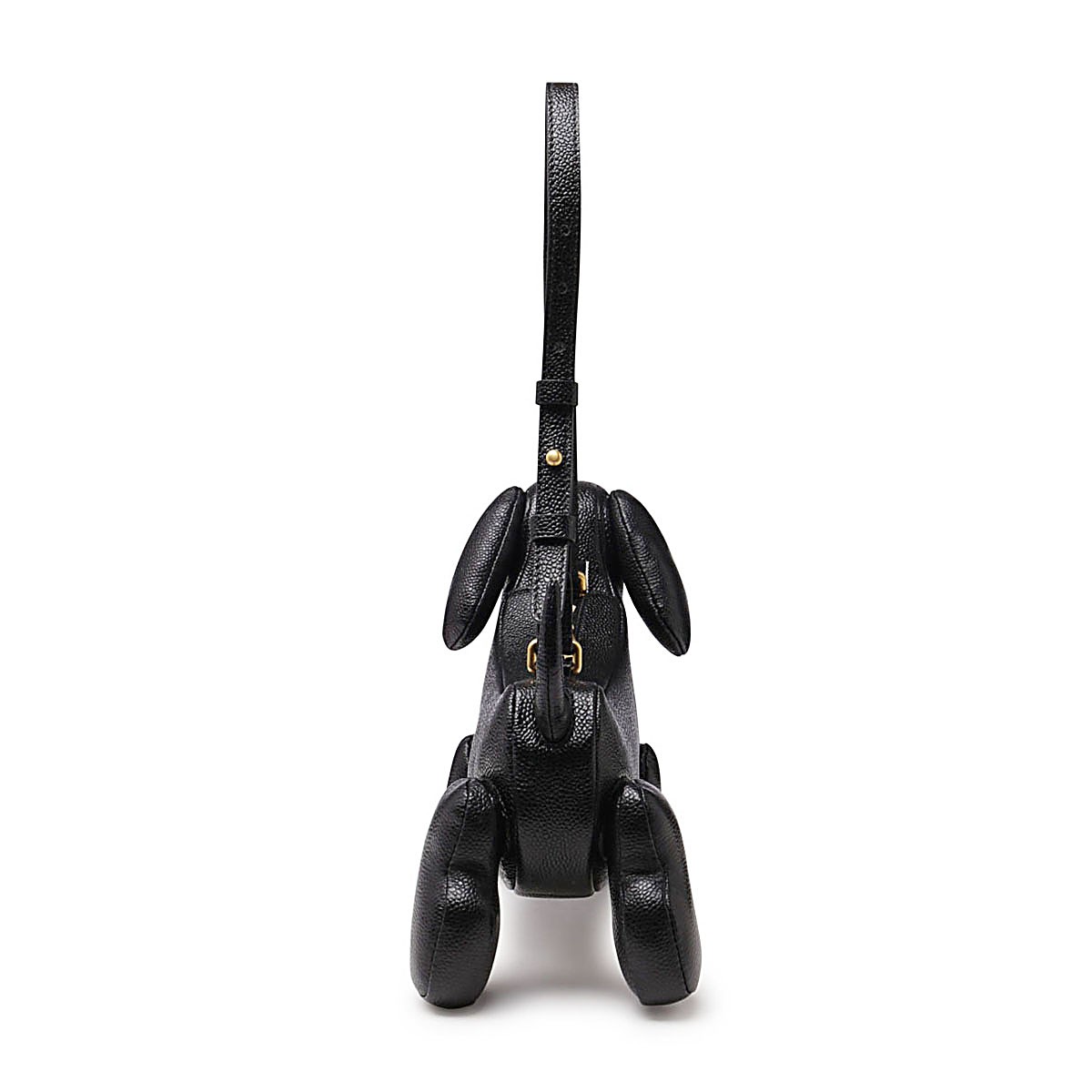 BLACK LEATHER HECTOR SHOULDER BAG