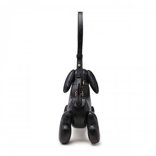 BLACK LEATHER HECTOR SHOULDER BAG