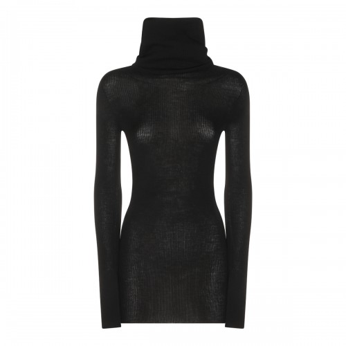BLACK WOOL KNITWEAR