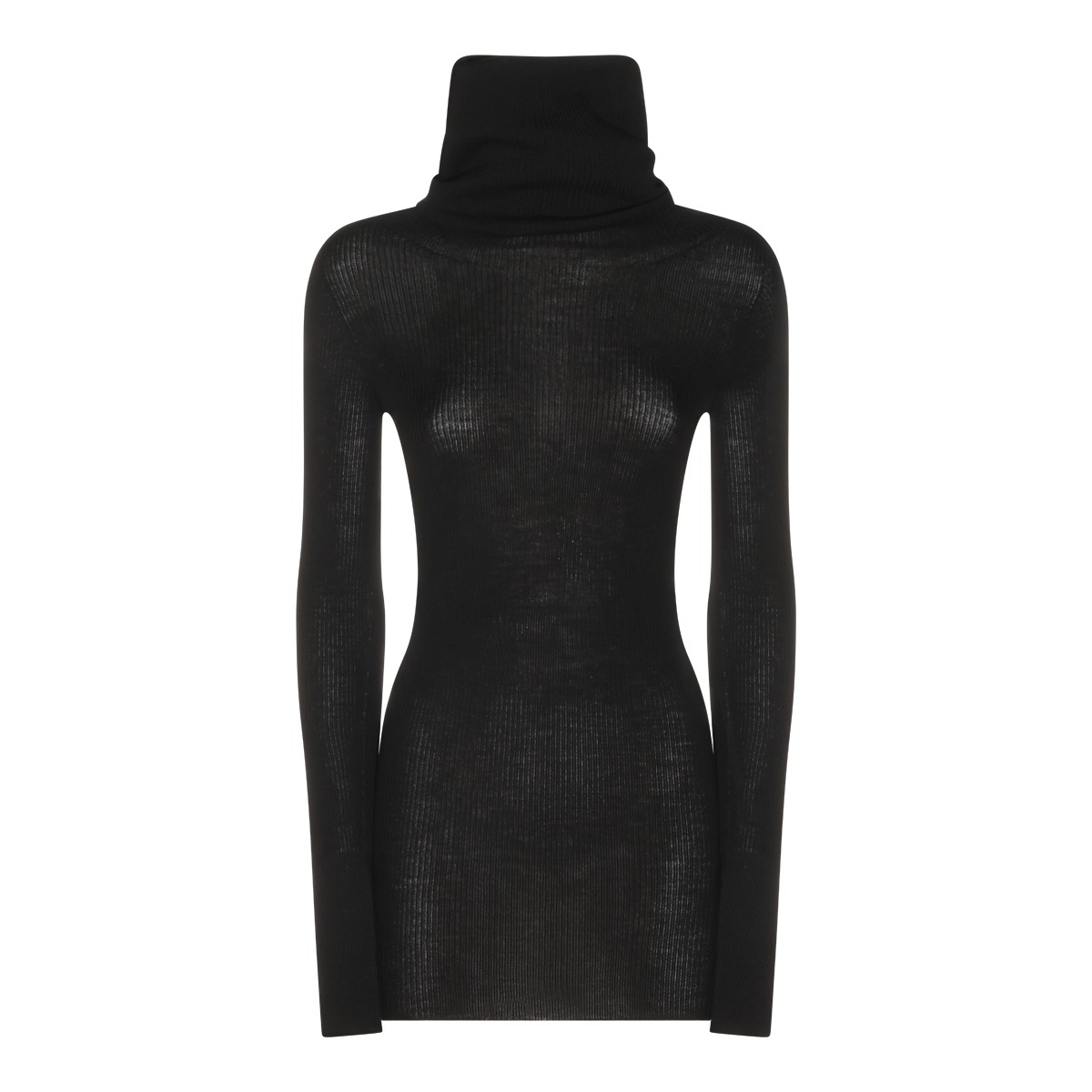 BLACK WOOL KNITWEAR