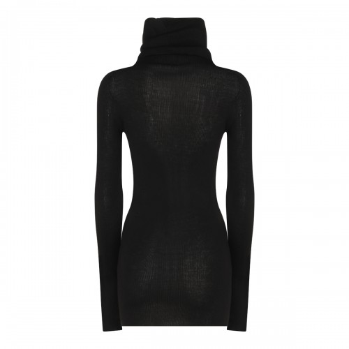 BLACK WOOL KNITWEAR