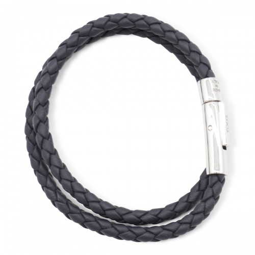BLUE LEATHER BRACELET