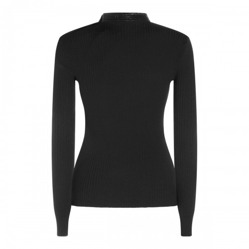 BLACK VISCOSE KNITWEAR