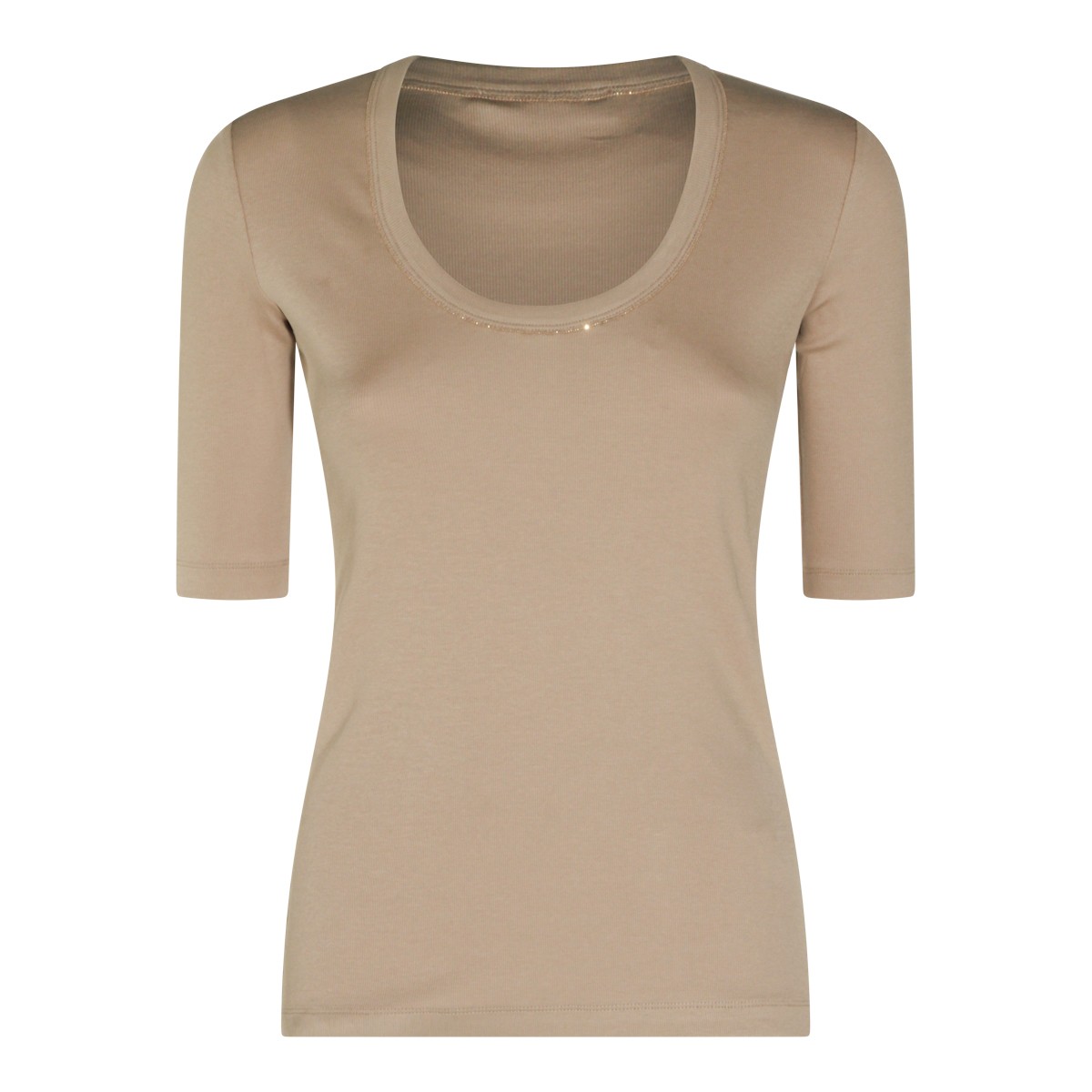 BEIGE COTTON T-SHIRT