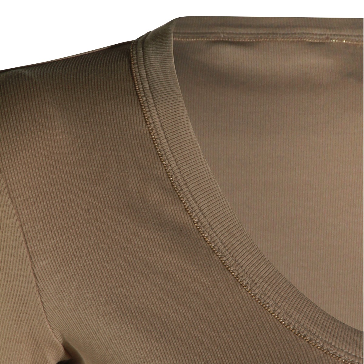 BEIGE COTTON T-SHIRT