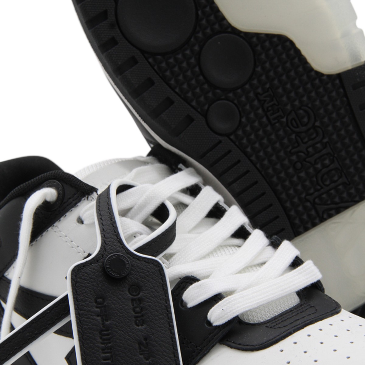 BLACK AND WHITE LEATHER OUT OF OFFICE...