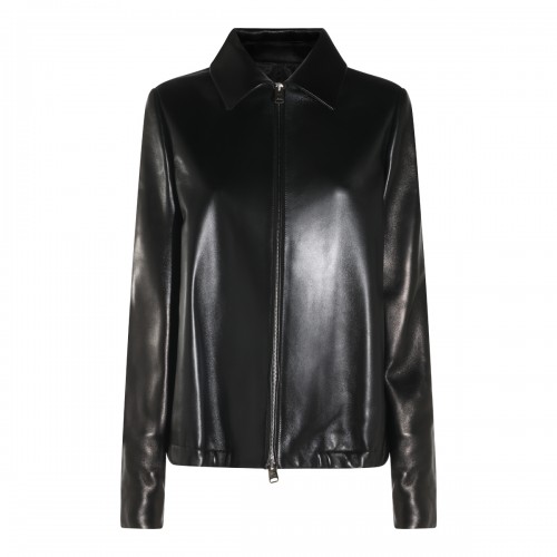 BLACK LEATHER JACKSON JACKET