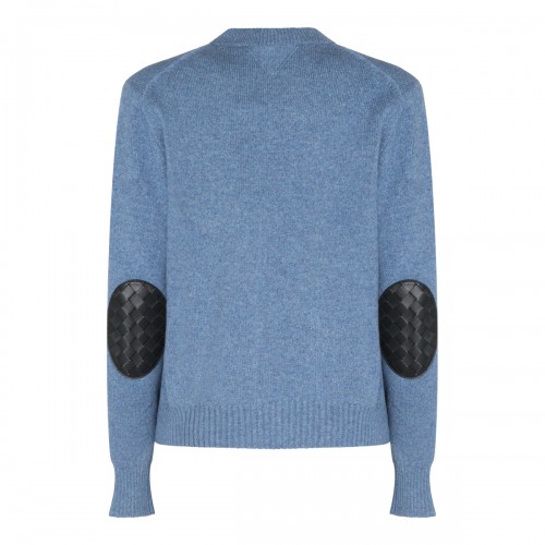 LIGHT BLUE WOOL SWEATSHIRT
