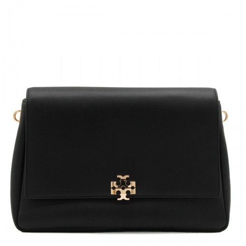 BLACK LEATHER CHARLIE MEDIUM SHOULDER BAG