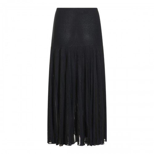 BLACK VISCOSE SKIRT 2