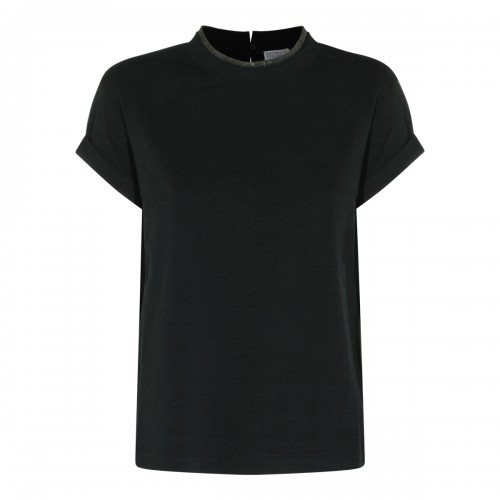 BLACK COTTON T-SHIRT
