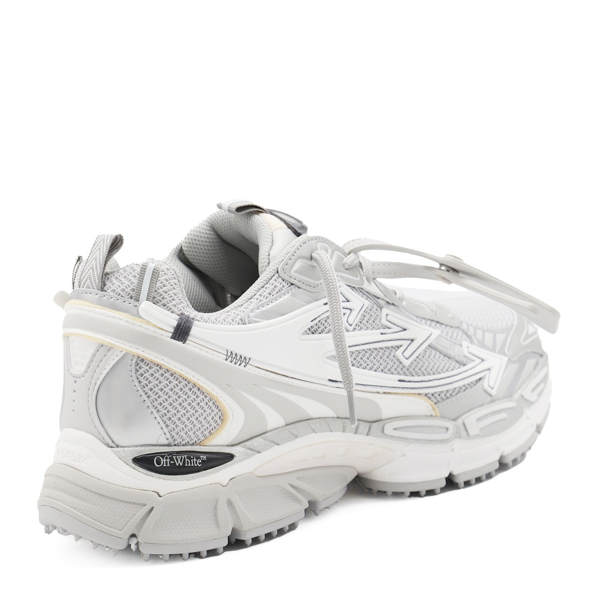 WHITE AND SILVER BE RIGHT BACK SNEAKERS