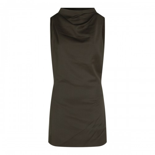 BROWN WOOL ASTOR DRESS
