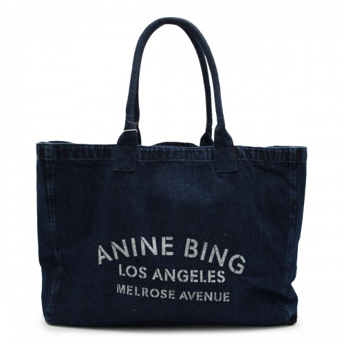 DARK BLUE COTTON TOTE