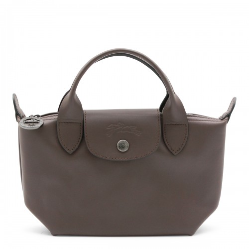 BROWN LEATHER LE PLIAGE ENERGY XS TOTE